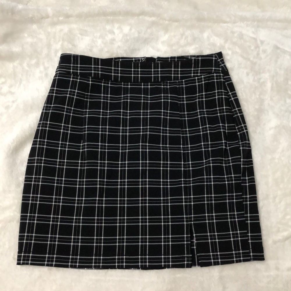 Garage plaid mini skirt